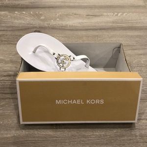 Michael Kors Optic White Sandal Flip Flops